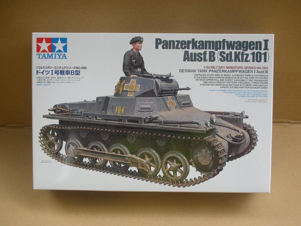 Tamiya Military Miniature Series 388 German Panzer I B Plastic Model Kit 1/35 No. Ausf.