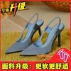 Fairy pink high heels female 2025 new pointed French stiletto muller shoes casual wear bag head sandals tide