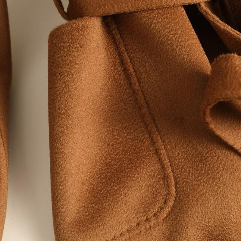 Womens 100% Wool Oversized Long Coat With Wave Texture Loose Fit Winter 2026 Elegant Trench Style