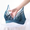 Sujetadores inalámbricos sexy para mujer Bralette de encaje ultrafino con escote en V profundo