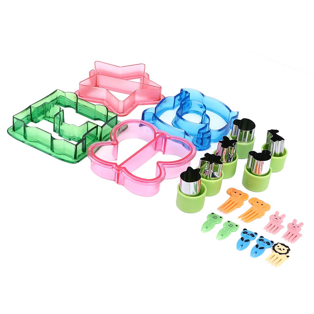20pcs Sandwich Cutter for Kids Vegetable Cutter Shapes Sets Mini Cookie Cutters Fruit Stamps Mold