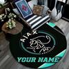 Custom Name,AFC Ajax pattern round rug,Carpet Rug for Living Room Bedroom Playroom ,Non-slip Floor Mat,Holiday Gifts and Birthday Gifts.