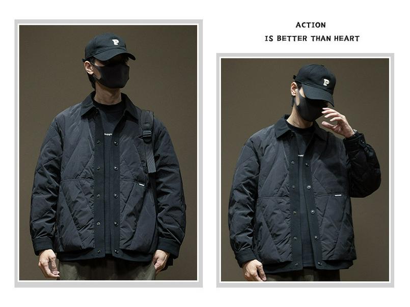 Men's 2024 Winter Lightweight White Duck Down Workwear Jacket Liner, Shirt-Style, Loose Plus Size Fit
