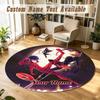 Round Rug Custom NameMiraculous Ladybug Pattern Non Slip Carpet Home Floor Decor