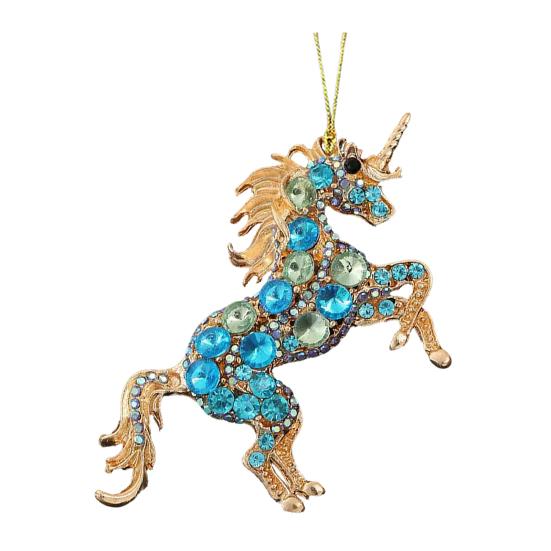 Horse Ornaments for Christmas Tree 2D Acrylic Sparkly Rhinestone Horse Hanging Ornament Gift for Women Girls Horse Lovers