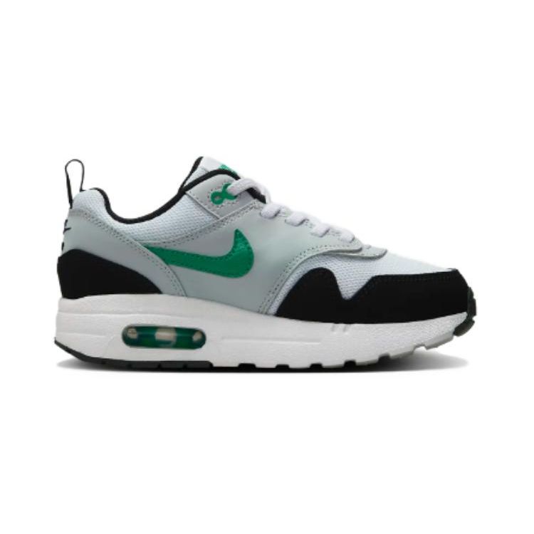 Nike Air Max 1 EasyOn PS Black Stadium Green Kids Sneakers White Pure-Platinum DZ3308-108
