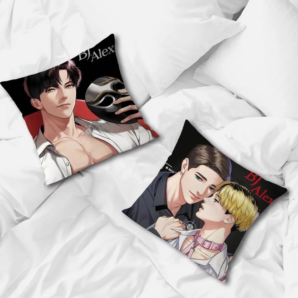 Anime BJ-A-Alex Pillow Case For Sofa Bedside Table Bedroom Backrest Living Office Cushion Printed Square Multiple