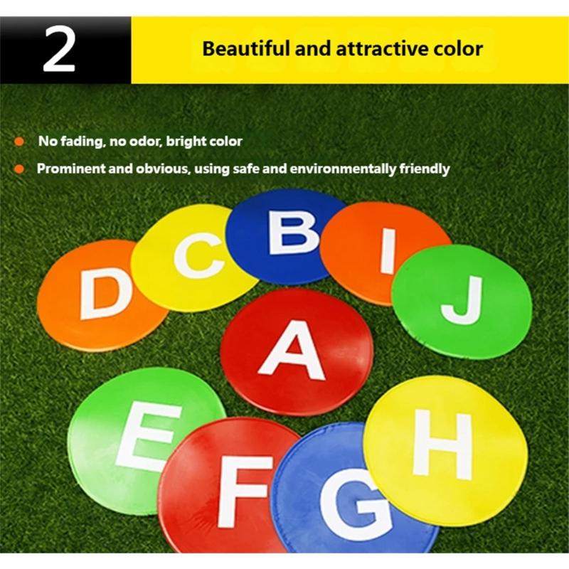 Numbered Spots Marker Flat Floor Spots Markers for Field and Courts Marking Fitness Agility Training Sport Game Exercise
