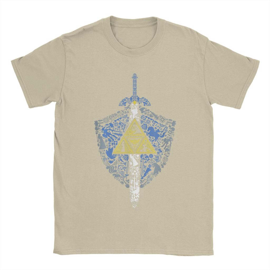 Zeldas Hylian Shield EleUnisext Icons T Shirt Unisexs 100 Cotton TShirts Tee Shirt Short Sleeve Clothing Birthday Present