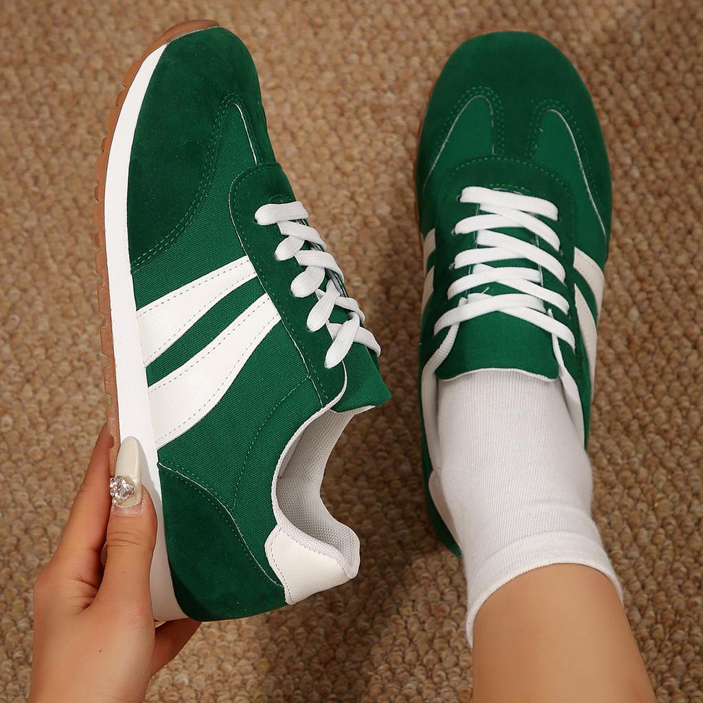 Spring Autumn 2025 New Green Ladies Leisure and Comfortable Shoes Soft-soled Leather Shoe Sports Shoes Women Sneakers