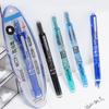 Press Fountain Pen Calligraphy Fountain Pen with 5 Inks Sac Retractable Inks Pen Fine Tip for Adult Kid Handwriting