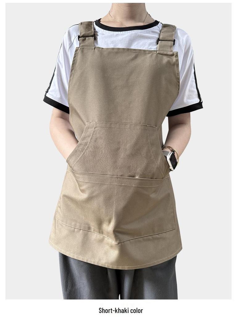 Custom Logo Waterproof Canvas Apron for Kitchen, Coffee, Pet, and Barber Shops