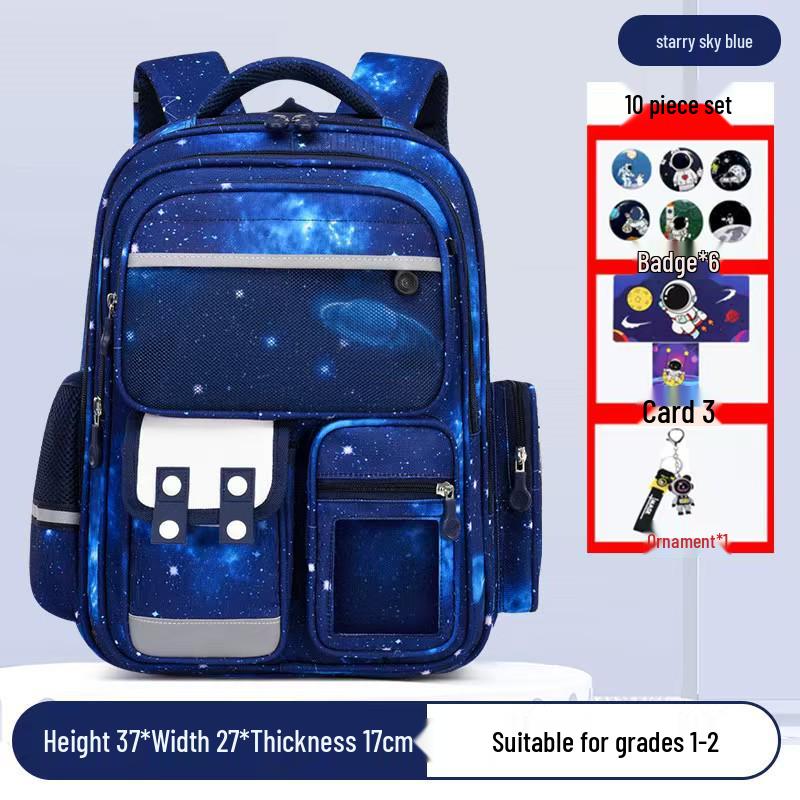 Fajny Plecak o Dużej Pojemności i Niskiej Wadze z Motywem Gwiaźdzystego Nieba dla Dzieci