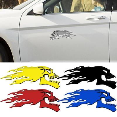 Nálepka na auto lebka 3D Nálepky ve tvaru lebky na karoserii auta 2 ks Kreativní nálepka na auto Nálepky na nárazník Nálepka na bok auta Dekorativní nálepky na auto