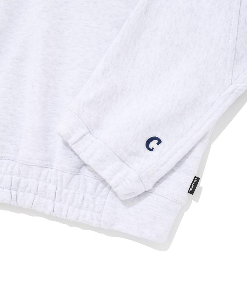 COVERNAT Oversized Chevron Sweat Anorak Heather Grey