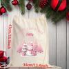 Personalized Santa Sack Pink Tree Santa Bag Christmas Holiday Presents Delivery Sack Xmas Tree Drawstring Backpack New Year Gift