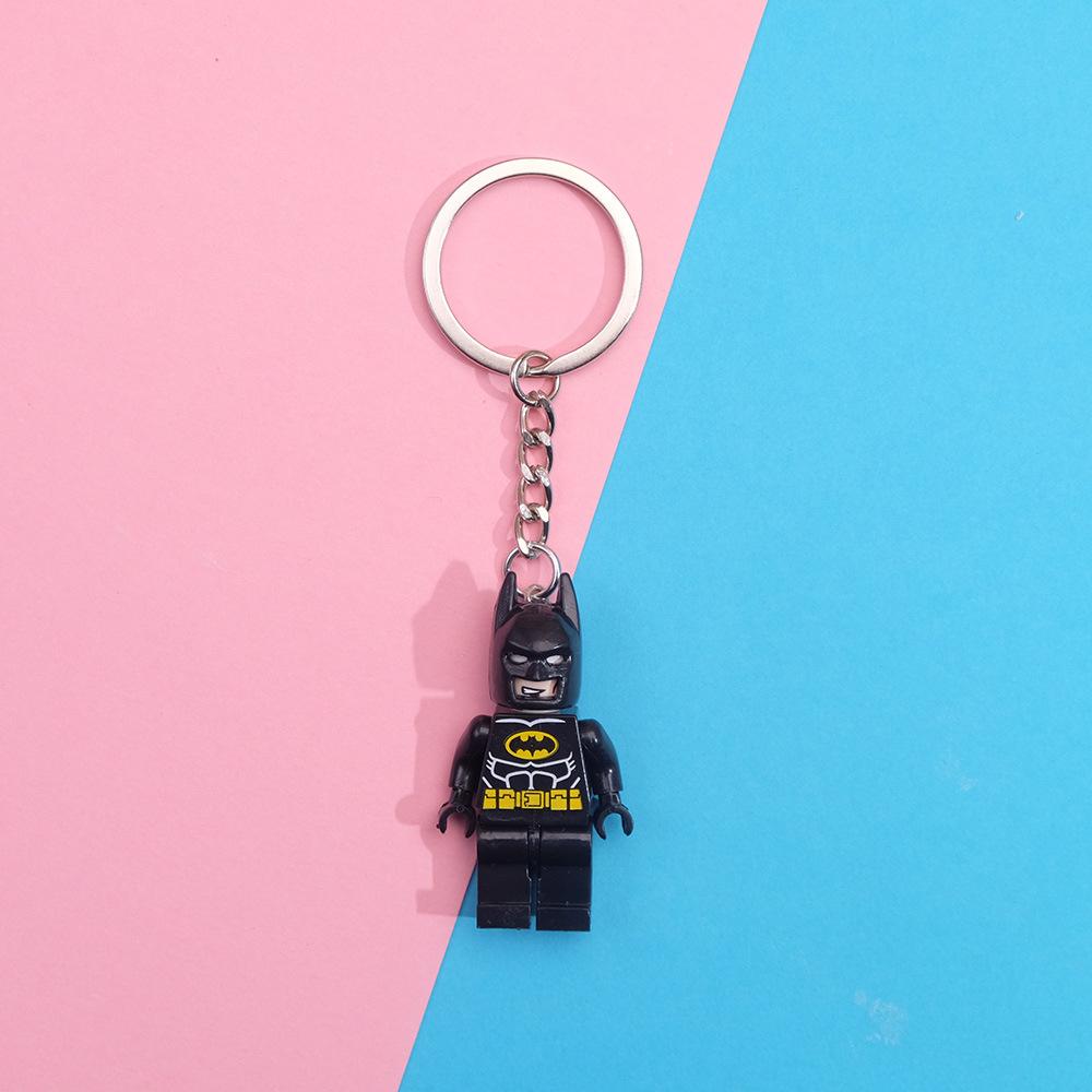 Spider-Man Cartoon Cute Keychain Anime Car Circle Chain Pendant Captain Bass Unicorn Key Chain Bag Pendant Halloween Gift