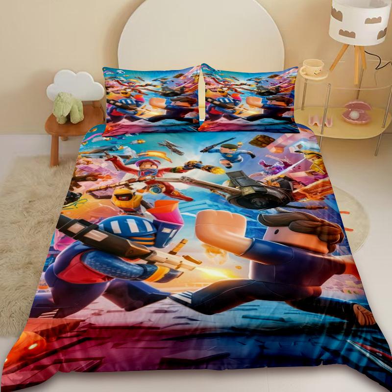 

Roblox Duvet Cover Cartoon Children Roblox Bedding Set Comforter Cover Soft Bedroom Dormitory Home Decor Kids Gifts 135x200cm