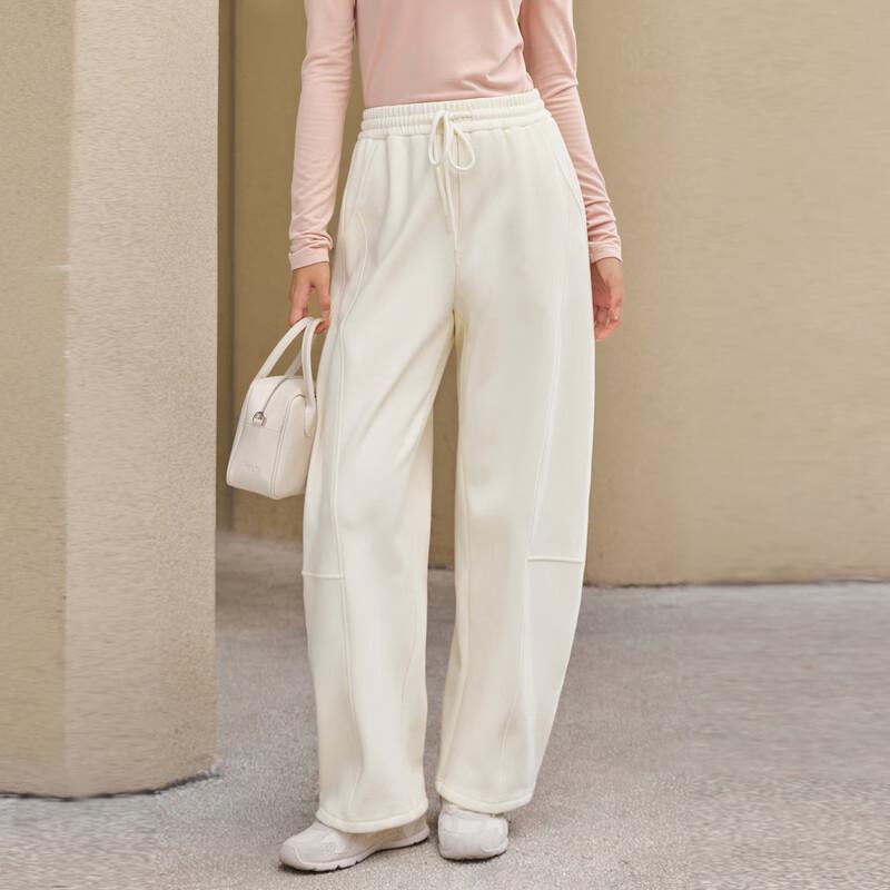 

Leding Women s High-Waist Fleece-Lined Knitted Banana Pants S