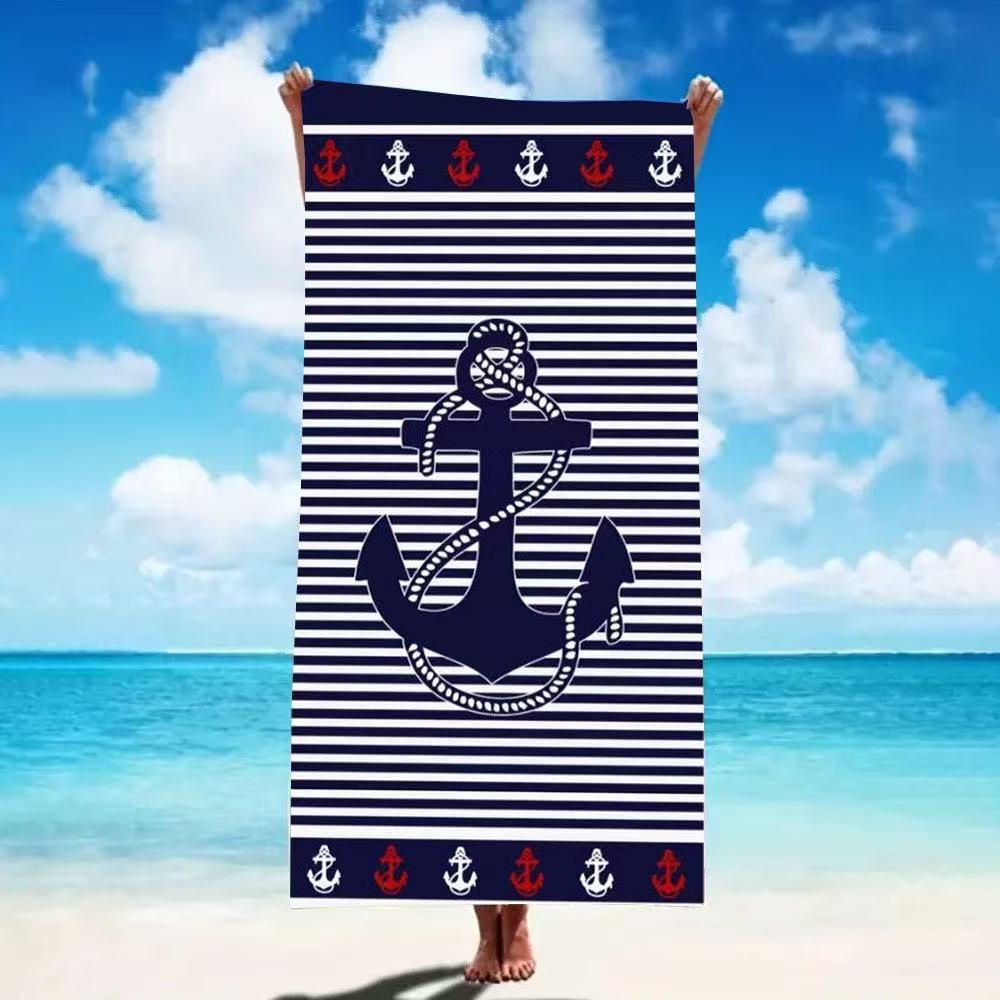 Ultra-Fine Quick-Drying Seaside Print Beach Towel