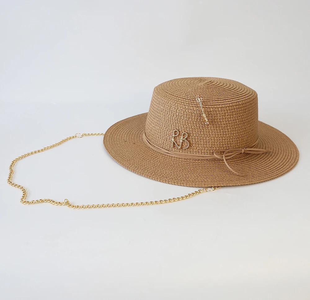 

Summer Straw Hats for Women Ribbon Decoration Elegant Ladies Party Wedding Dress Hats Travel W Beach Sun Hat Chapeau Femme темно-сірий колір
