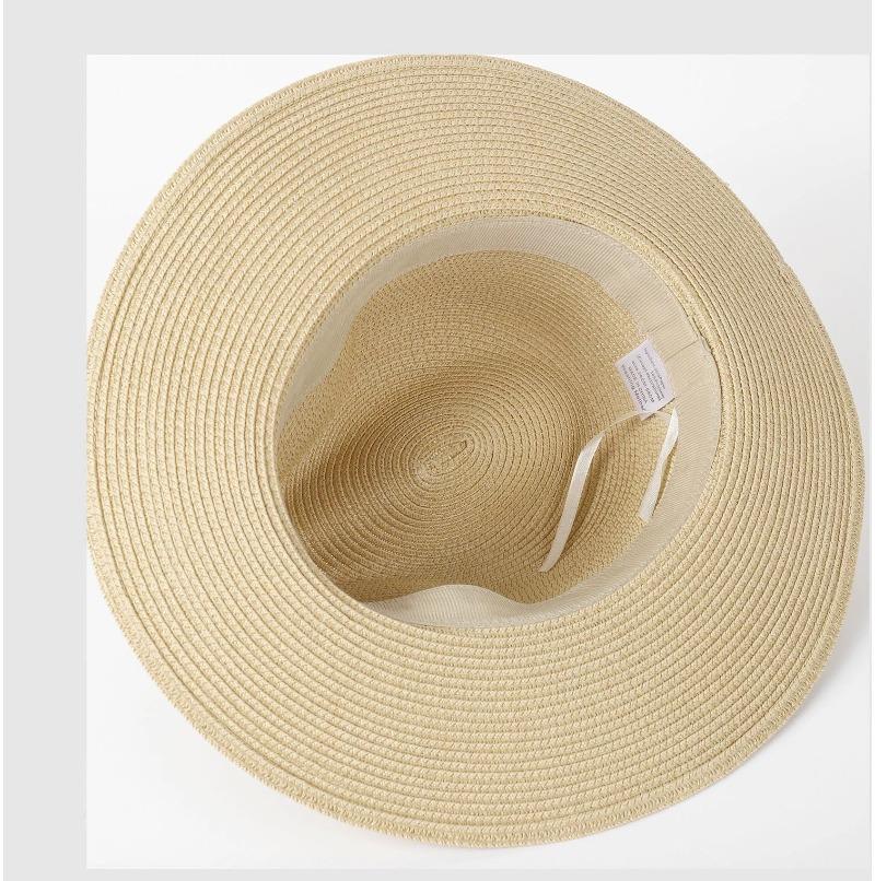 Men Big Size 61-64Cm Panama Sun Hats Women Beach Wide Brim Straw Hat Lady Summer Sun Hats Plus Size Fedora Hat 55-57Cm 58-60Cm