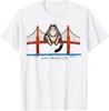 Tricou San Francisco Pisică Podul Golden Gate Iubitor de Cărți
