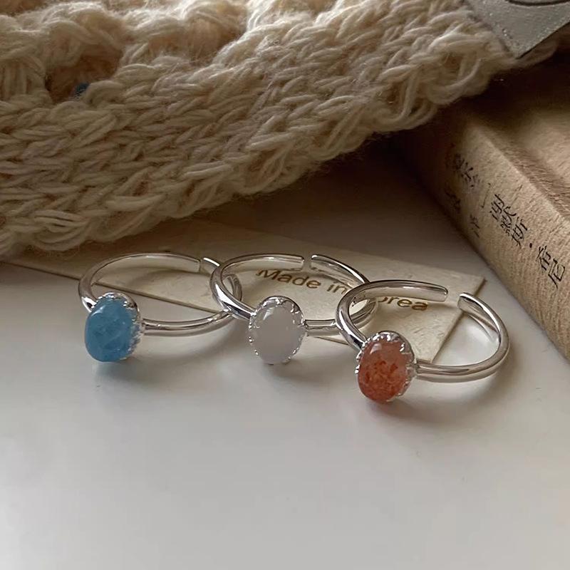 

Медное геометрическое современное кольцо для женщин, идеально подходящее для ношения слоями и модного стайлинга синий