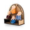 Buddha Monk on Wooden Base Statue Home Decor Items Figurines Showpiece - Cute Mini Baby Buddha Statue