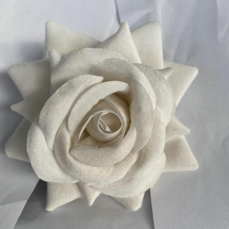 

Velvet Simulation Flower Centerpiece For Home Decor Wedding Venue Styling Photography Accessory White