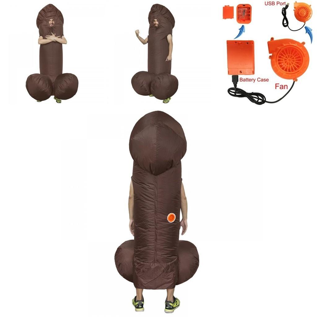 Aufblasbares Kostüm für Erwachsene in Willy-Penis-Form Perfekt für Kostümpartys