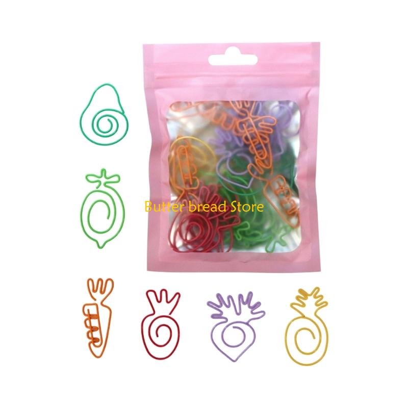 W89C Multifunctional Paper Clips Assorted Color Metal Paperclips File Paper Clamp Metal Bookmarks Clip for Office School