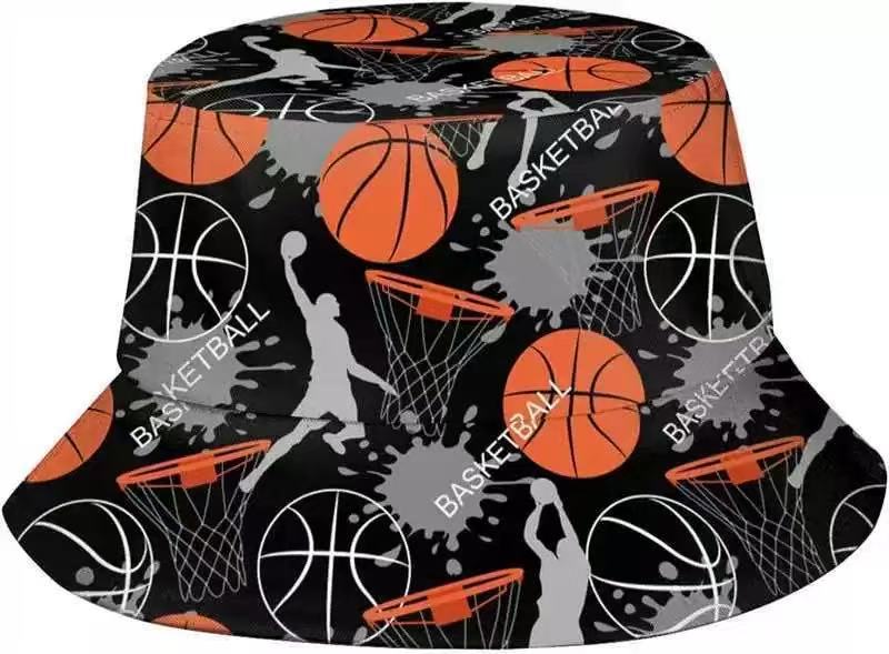 D digital printing bucket hat birthday theme English pattern basin hat unisex party gift sun hat