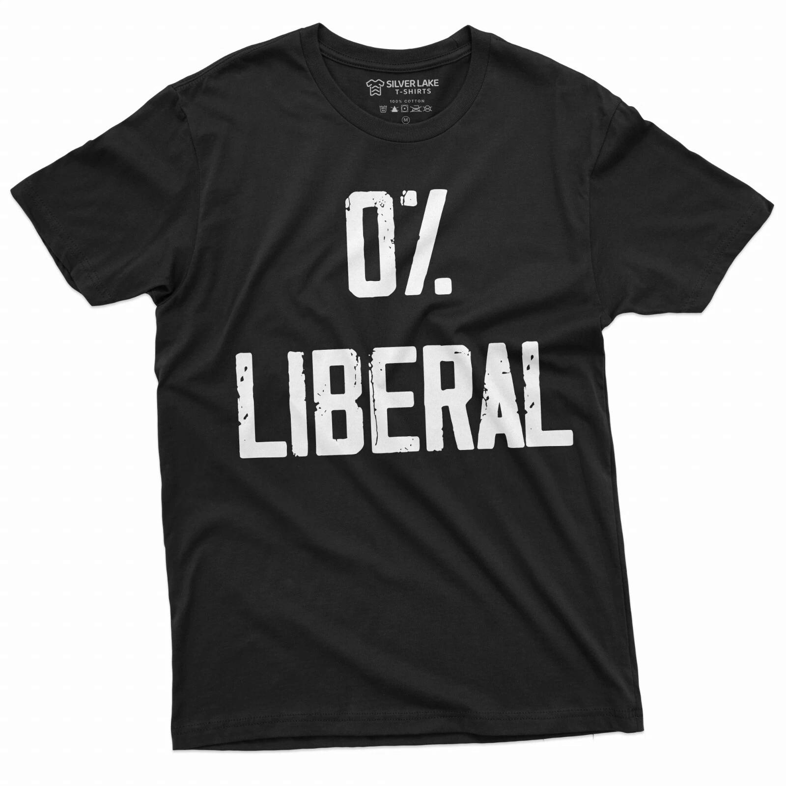 Zero % Liberal T-shirt Anti-Liberalism Republican Anti Democrats T-shirt M