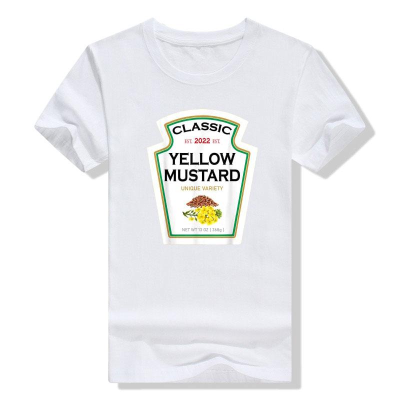 Yellow Mustard DIY Halloween Costume Matching Group MustardTShirt Funny Ketchup Clothes for Couples Gifts Aesthetic Outfits S