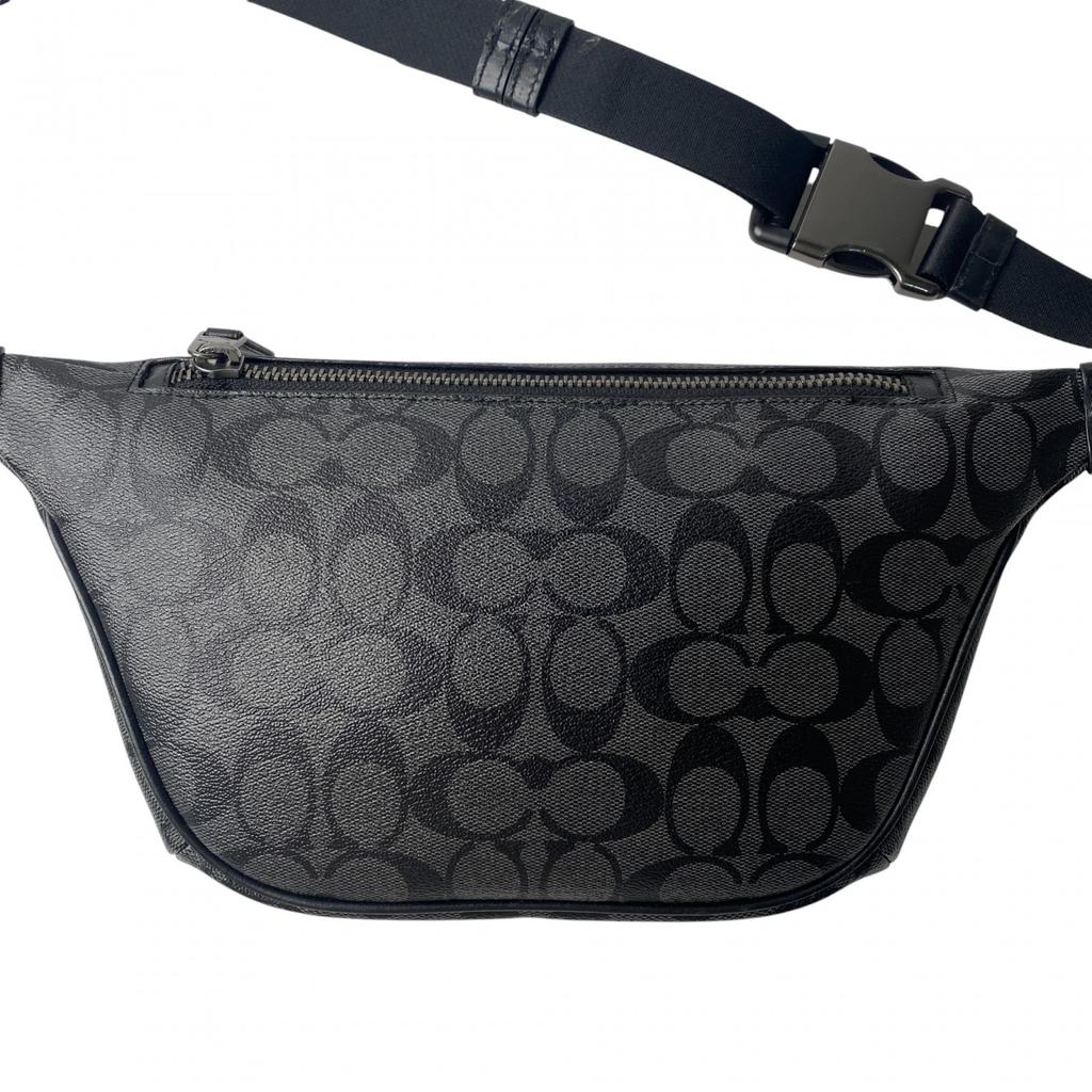 Used COACHbody Bag Black PVC Mens