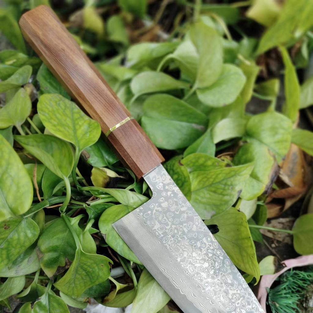 Sharp Kitchen Knives Wood Handle Damascus Steel Blade Chef Cleaver Sashimi Meat Slicing Sushi Deba Gyutou Knife Cooking Tools