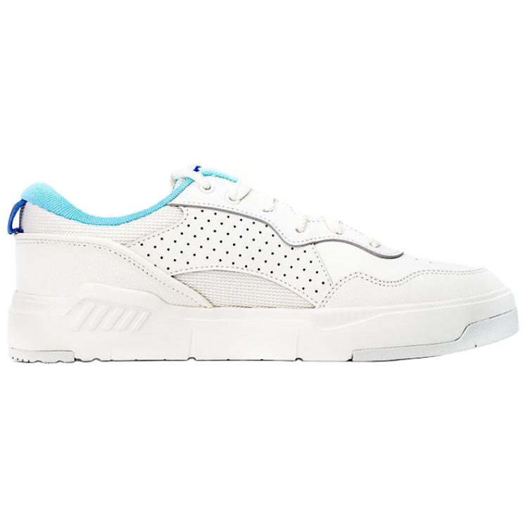 Li Ning Common 80s Coverage Slip Resistant And Abrasion Resistant Low top Skateboard Shoes Men's Champagne White AGCV207-1