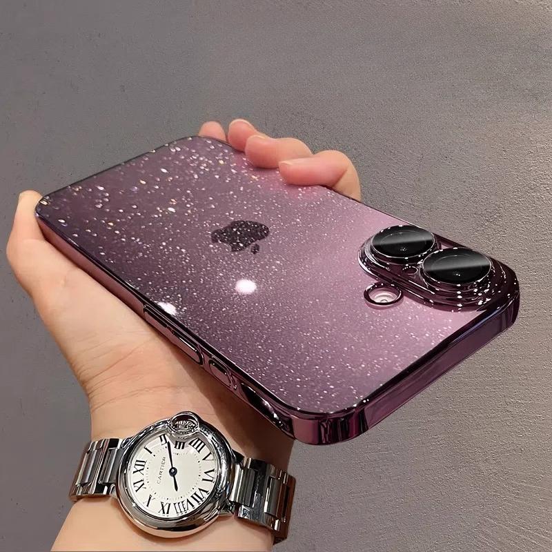 Applicable To Apple IPhone16promax Mobile Phone Case New Transparent Starry Sky Lens Film Anti Fall 16 Hard Case