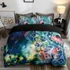 Mandala Purple Galaxy Duvet Cover Boho Chic Petal Flower Bohemian Meditation Gypsy Hippie Floral Exotic Retro Decor Women Gifts
