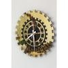 60 x 60 cm goldene dekorative Wanduhr, langlebig, 2-lagiges schwarzes MDF mit türkischen Zahlen darauf, verspiegeltes Plexiglas