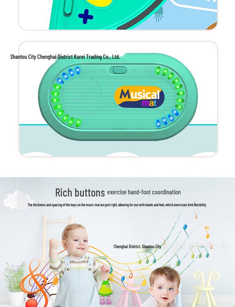 Interactive Children's Piano Mat: Educational Music Carpet for Parent-Child Play