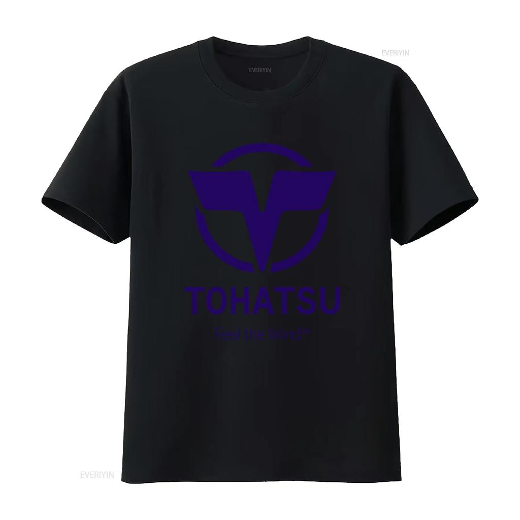 Tohatsu Feel The Wind Logo Print Unisex T-Shirt Stilvolles Design Bequeme Passform Perfekt Für Enthusiasten Vintage Unisex