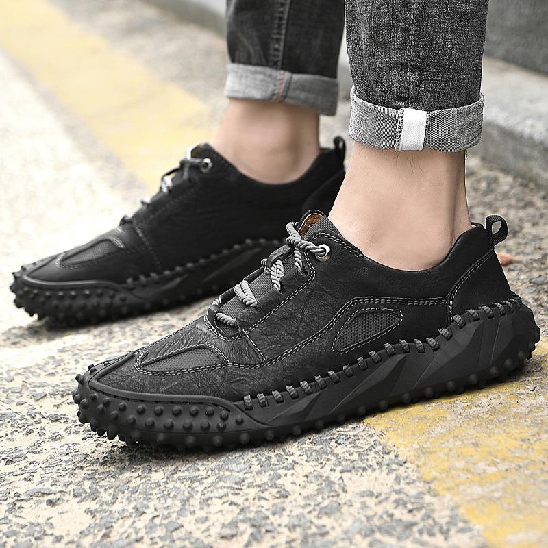 Gentleman Adulto Loafers Breathable Slip on Moccasins Stylish Driving Men's Shoes Spring Autumn Casual Leather Shoes for Man