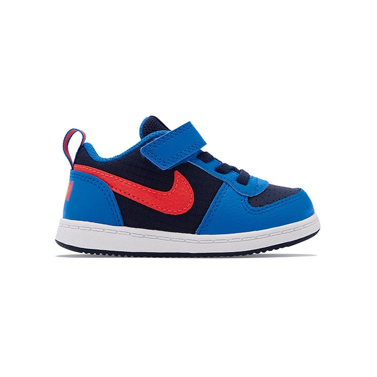 Nike Court Borough Low Top Skateboard Shoes Blue Red Black Infant And Toddler 870029-404