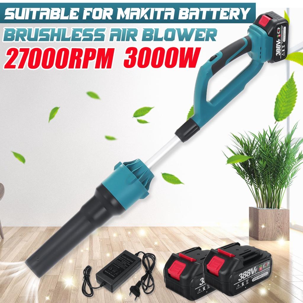 3000W Brushless Cordless Electric Blowing Suction Leaf Blower Air Blower PC Dust Cleaner Collector for 18V Battery