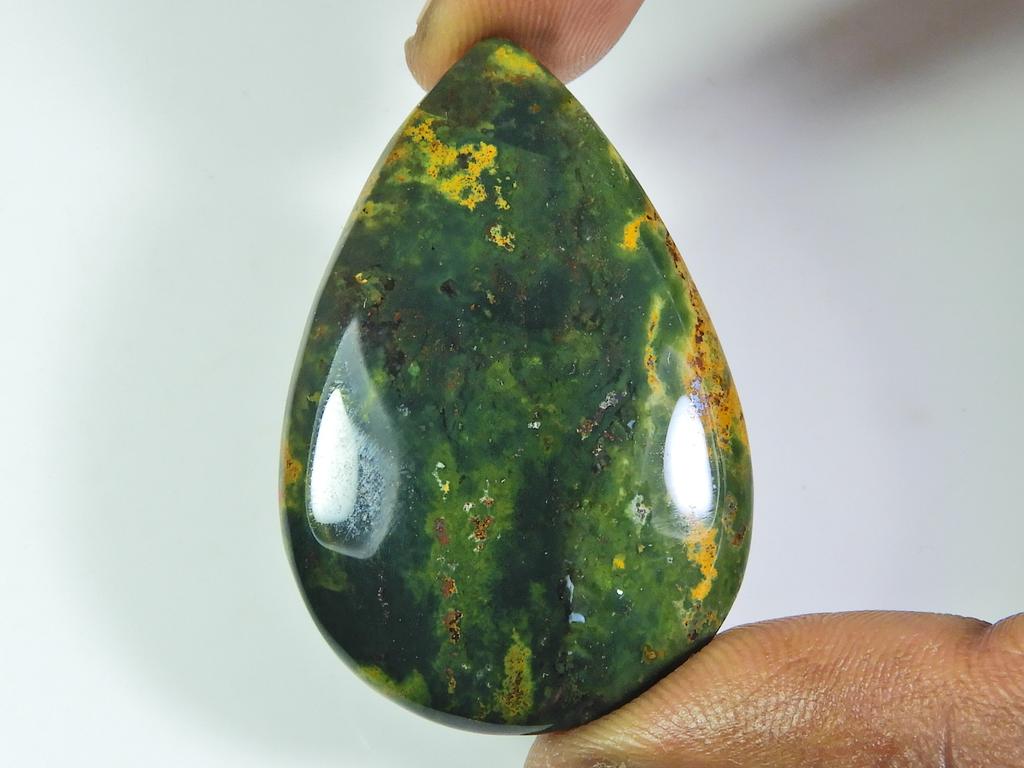83Cts. Affrican Red Bloodstone Pear Cabochon Natural Loose Gemstone 31X46 MM ET-23