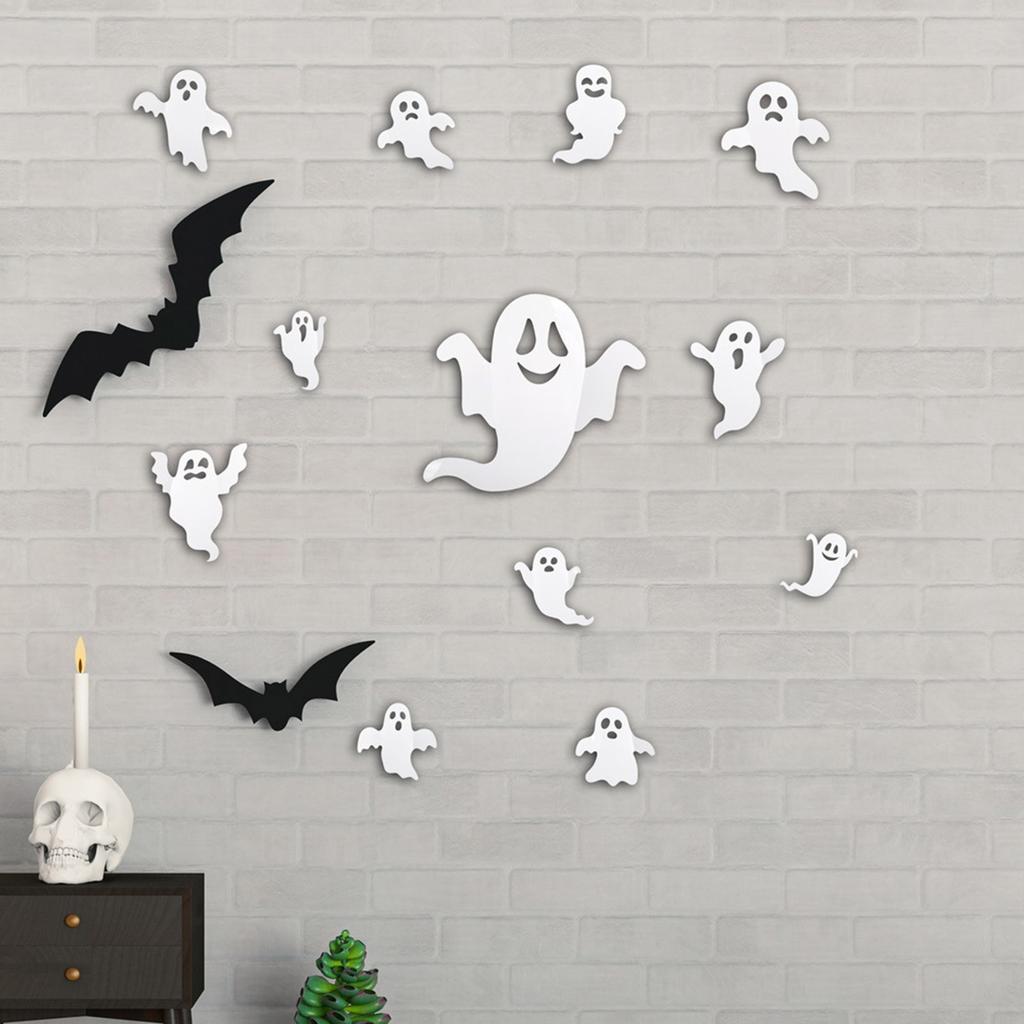 96pcs Stickers - Reusable Cute Halloween Decorations - Self-Adhesive Wall Stickers For Gothic , Doors, Walls, Rooms, Closets