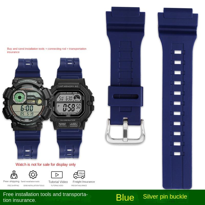 18-мм смоляной ремешок для часов Casio WS-1400H/1300/1500 W-737H AE1500 серии, водонепроницаемый силиконовый ремешок для часов, резиновый ремешок 18mm width