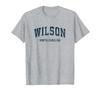 Wilson North Carolina NC Vintage Varsity Sport Marinblå Design T-shirt